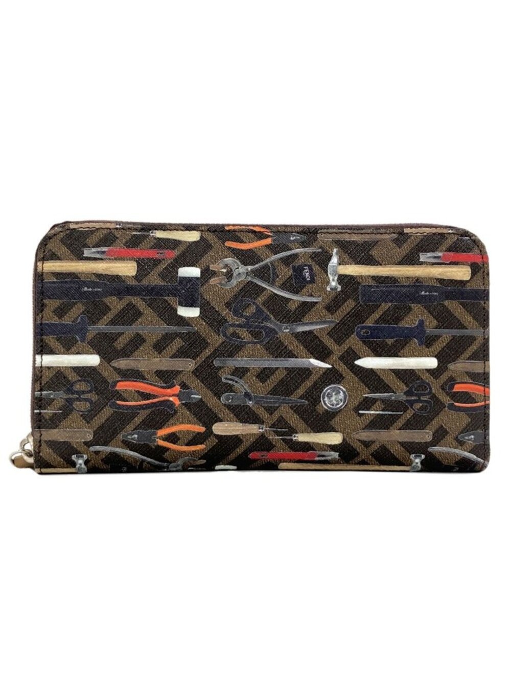 Fendi Zucca Pattern Wallet Leather